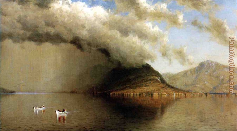 A Sudden Storm, Lake George painting - Sanford Robinson Gifford A Sudden Storm, Lake George art painting